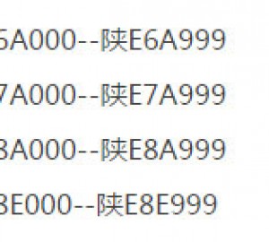 渭南车管所已启用陕E6A000至999新车牌号段
