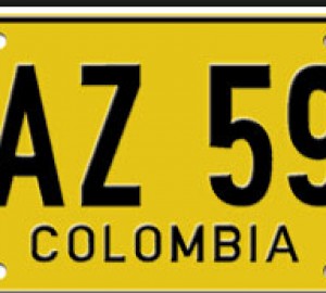 哥伦比亚车牌图片