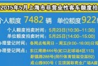 5月上海车牌中标率4.8% 最低成交价79000元